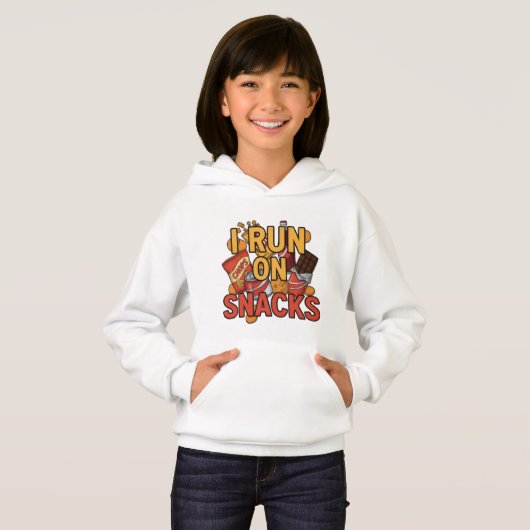 Funny Food Lover Quote: I Run on Snacks (Voorkant volledig)
