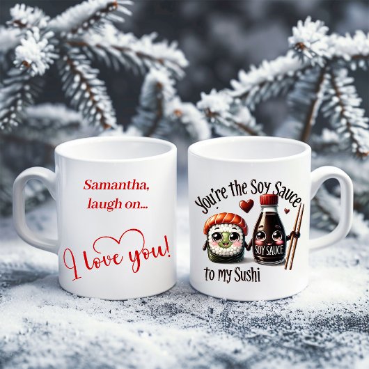 Funny Food Mug Custom Name Valentine Gift Koffiemok