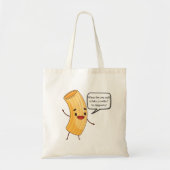 Funny Food Pasta Joke Canvas tas (Voorkant)