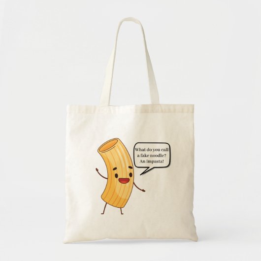 Funny Food Pasta Joke Canvas tas (Voorkant)