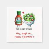 Funny Food Personalized Romantic Love Napkins Servet (Voorkant)