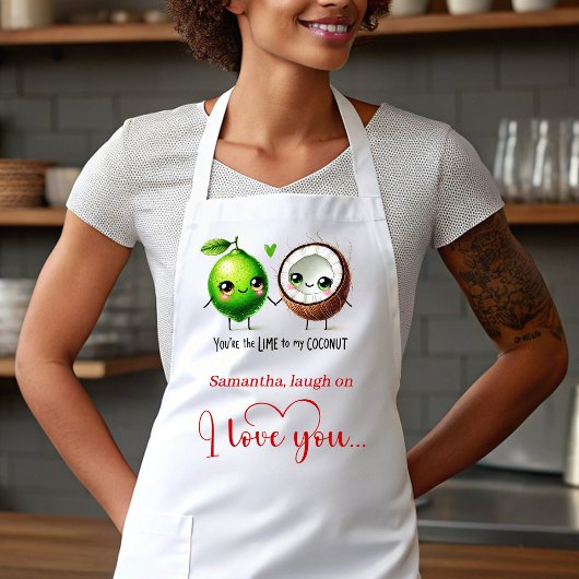 Funny Food Personalized Sweet Valentine Apron Schort