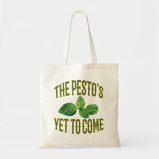 Funny Food Pun - De Pesto moet nog komen Tote Bag (Voorkant)