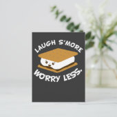 Funny Food Pun - Laugh S'more Worry Miness Briefkaart (Staand voorkant)
