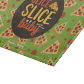 Funny Food Pun Slice Baby Retro Pizza Pattern Snijplank (Hoek)