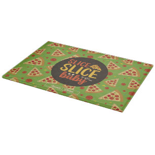 Funny Food Pun Slice Baby Retro Pizza Pattern Snijplank