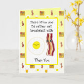 Funny Food Puns, Eggs en Bacon Valentijnsdag Kaart (Gele Bloem)