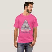 Funny Food Pyramid Red Wine and Coffee Lover retro T-shirt (Voorkant volledig)