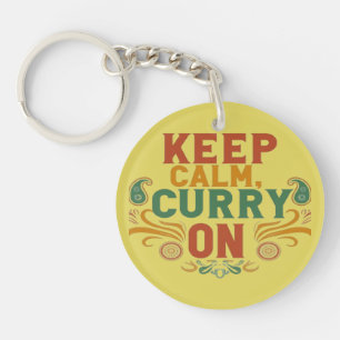 Funny Food - Sleutelhanger - Blijf kalm & kruid aa