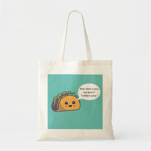 Funny Food Taco Joke Canvas tas (Voorkant)