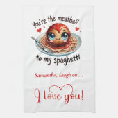 Funny Food Valentine Kitchen Towel Love Gift Theedoek (Verticaal)