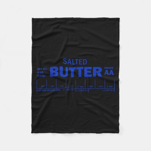 Funny Foodie Baker Baking Salted Butter Fleece Deken (Voorkant)