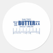 Funny Foodie Baker Baking Salted Butter  Ronde Sticker (Voorkant)