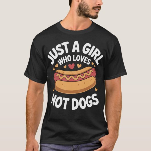  Funny Foodie BBQ Lover Just A Girl Who Loves Hot  T-shirt (Voorkant)