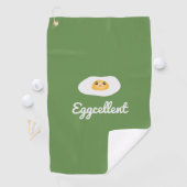 Funny Foodie Cute Eggcellent Humoureues Food Pun Golfhanddoek (Insitu)