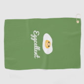 Funny Foodie Cute Eggcellent Humoureues Food Pun Golfhanddoek (Horizontaal)