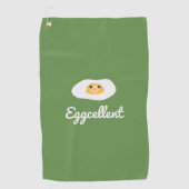 Funny Foodie Cute Eggcellent Humoureues Food Pun Golfhanddoek (Voorkant)