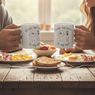 Funny Foodie Soulmate Mok Romantische Bacon & Ei