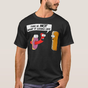 Funny Foods hotdog Donut Dit is niet wat het T-shirt