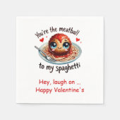 Funny Foods Personalized Cute Love Napkins Servet (Voorkant)