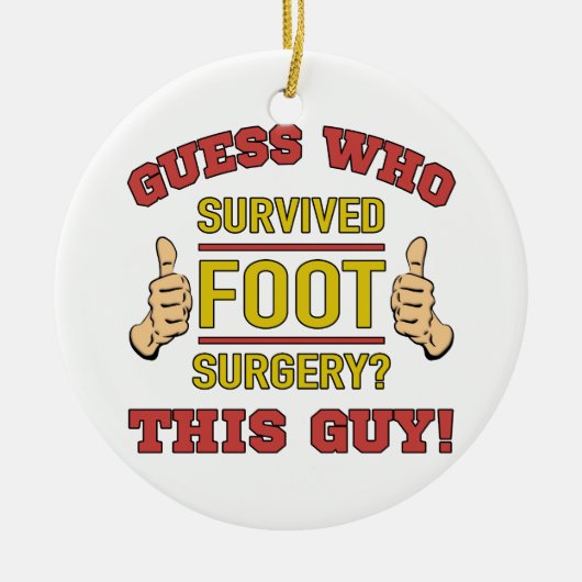 Funny Foot Surgery Keramisch Ornament (Voorkant)