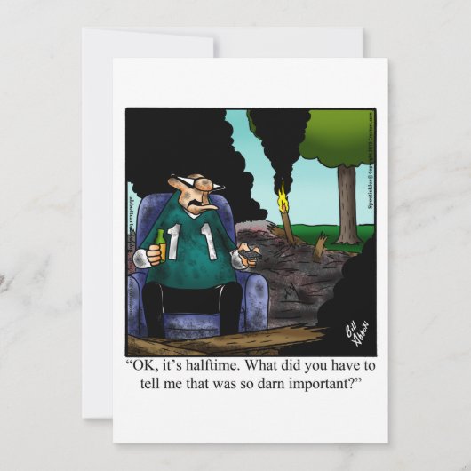 Funny Football Feestuitnodigingen Kaart (Voorkant)