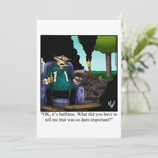 Funny Football Feestuitnodigingen Kaart (Staand voorkant)