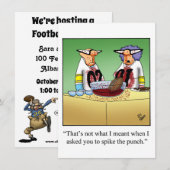 Funny Football Feestuitnodigingen Kaart (Voorkant / Achterkant)