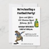 Funny Football Feestuitnodigingen Kaart (Achterkant)