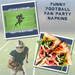 Funny Football Field Penalty Game Day Napkins Servet