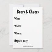 Funny Football Humor Party Invitation Kaart (Achterkant)