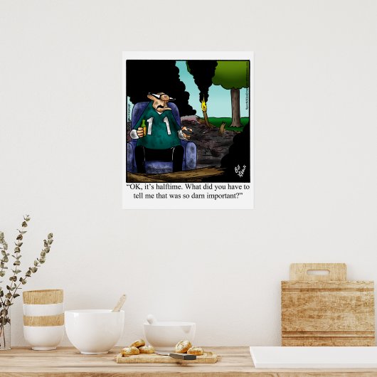 Funny Football Humor Poster (Keuken)