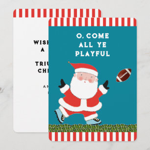 Funny Football kerstfeestkaarten Feestdagenkaart
