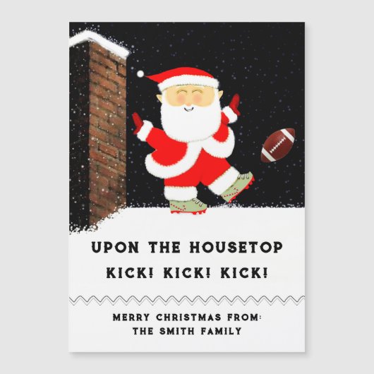 Funny Football kerstkaarten (Voorkant)