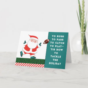 Funny Football Kerstmis Feestdagen Kaart