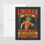 Funny Football Lineman Humor Sportsman Briefkaart (Voorkant / Achterkant)