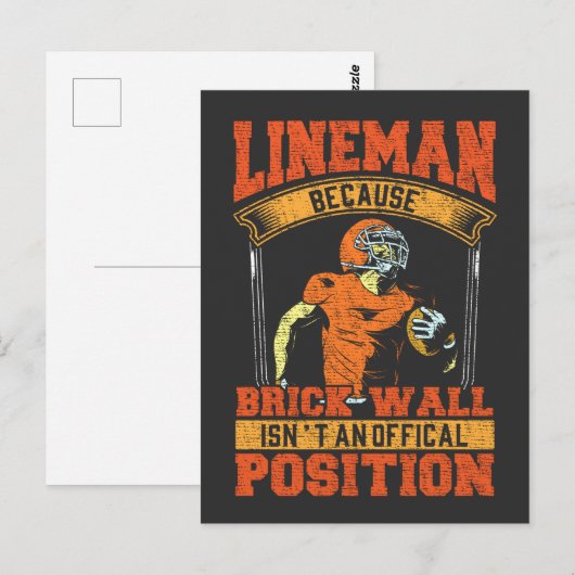 Funny Football Lineman Humor Sportsman Briefkaart (Voorkant / Achterkant)