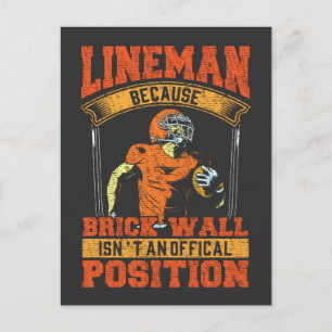 Funny Football Lineman Humor Sportsman Briefkaart