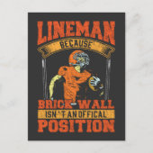 Funny Football Lineman Humor Sportsman Briefkaart (Voorkant)