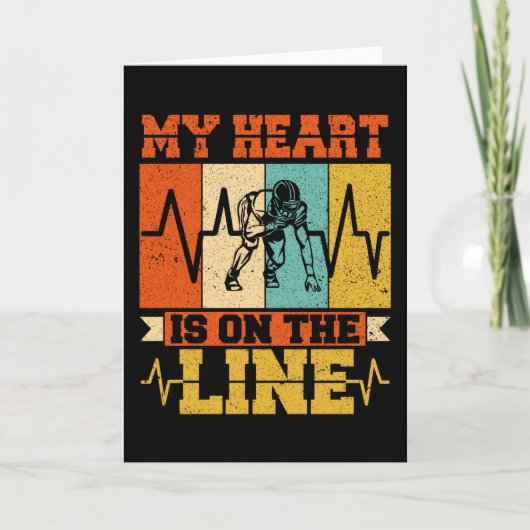 Funny Football Lineman Kaart (Voorkant)