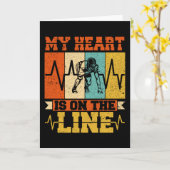 Funny Football Lineman Kaart (Gele Bloem)