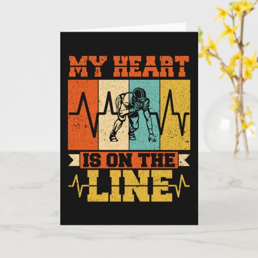 Funny Football Lineman Kaart (Gele Bloem)