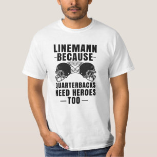 Funny Football Lineman-Quarterback Team T-shirt