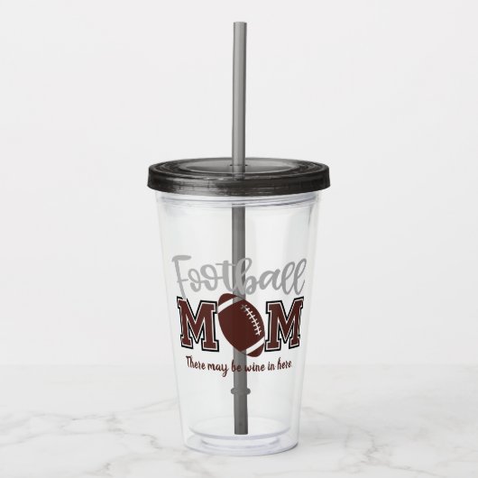Funny Football mam Acryltumbler Acryl Drinkbeker (Voorkant)