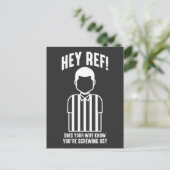 Funny Football Match Soccer Referee Sarcasm Briefkaart (Staand voorkant)