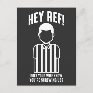 Funny Football Match Soccer Referee Sarcasm Briefkaart