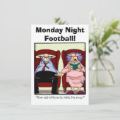 Funny Football Night Party-uitnodigingen Kaart (Staand voorkant)