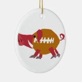 Funny Football Pig Pigskin Keramisch Ornament (Rechts)