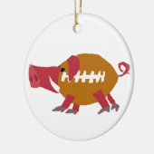 Funny Football Pig Pigskin Keramisch Ornament (Links)
