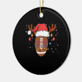 Funny Football Reindekerstman Keramisch Ornament (Links)
